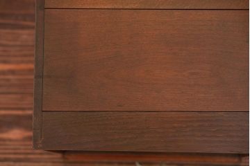 レトロ家具　昭和レトロ 古い木の引き出し付き書類棚(小引き出し)