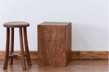 レトロ家具　昭和レトロ 古い木の引き出し付き書類棚(小引き出し)