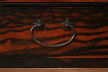 アンティーク家具　古民具・骨董 イタミ有り　総黒柿材無垢　上質な小引き出し