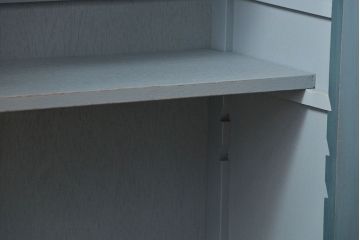 アンティーク家具　アンティークペイント　モールガラス入りの大きなブックケース(本箱、収納棚)