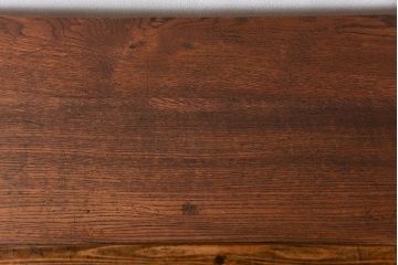 アンティーク家具　アンティーク 天板ナラ材の薄型作業台(3)(サイドテーブル、机、在宅ワーク、在宅用デスク)