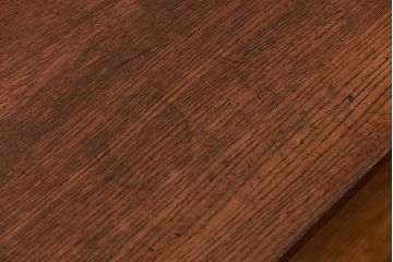 アンティーク家具　アンティーク 天板ナラ材の薄型作業台(3)(サイドテーブル、机、在宅ワーク、在宅用デスク)