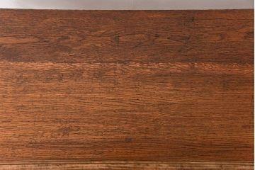 アンティーク家具　アンティーク 天板ナラ材の薄型作業台(4)(サイドテーブル、机、在宅ワーク、在宅用デスク)