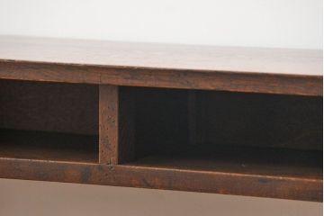 アンティーク家具　古民具・骨董 天板ナラ材の薄型作業台(5)(サイドテーブル、机、在宅ワーク、在宅用デスク)