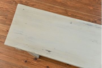 アンティーク家具　アンティークペイント仕上げ　横長サイドテーブル(1)　(机、在宅ワーク、在宅用デスク、作業台)