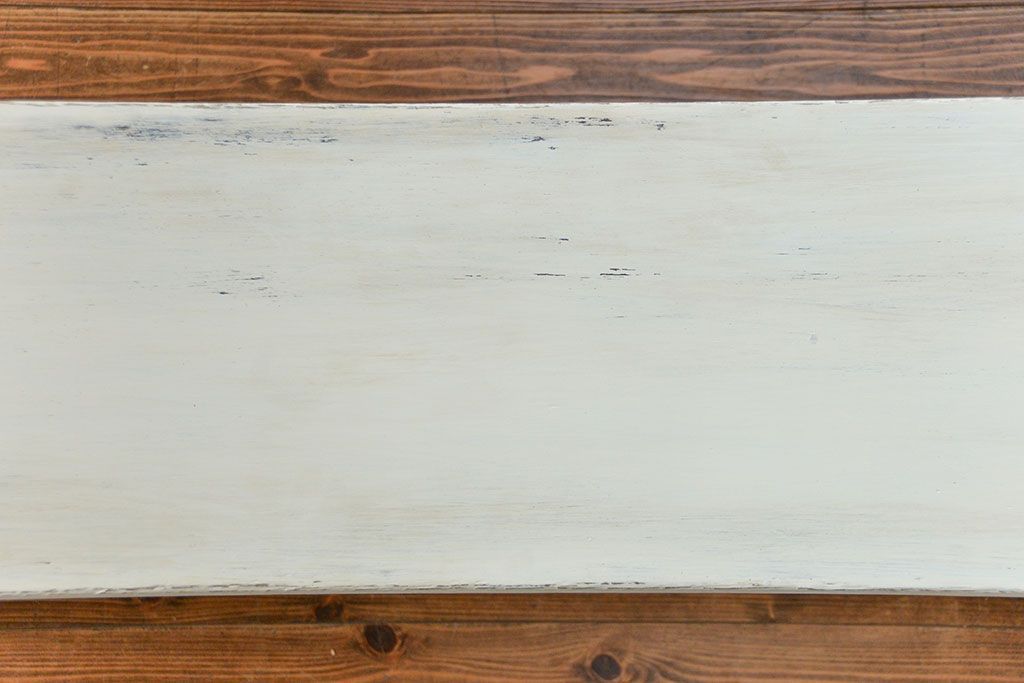 アンティーク家具　アンティークペイント仕上げ　横長サイドテーブル(1)　(机、在宅ワーク、在宅用デスク、作業台)
