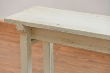 アンティーク家具　アンティークペイント仕上げ　横長サイドテーブル(1)　(机、在宅ワーク、在宅用デスク、作業台)