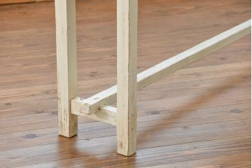 アンティーク家具　アンティークペイント仕上げ　横長サイドテーブル(1)　(机、在宅ワーク、在宅用デスク、作業台)