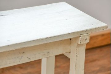 アンティーク家具　アンティークペイント仕上げ　横長サイドテーブル(1)　(机、在宅ワーク、在宅用デスク、作業台)