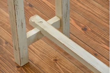 アンティーク家具　アンティークペイント仕上げ　横長サイドテーブル(1)　(机、在宅ワーク、在宅用デスク、作業台)