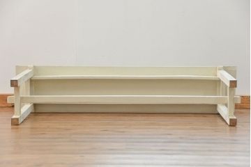 アンティーク家具　アンティークペイント仕上げ　横長サイドテーブル(1)　(机、在宅ワーク、在宅用デスク、作業台)