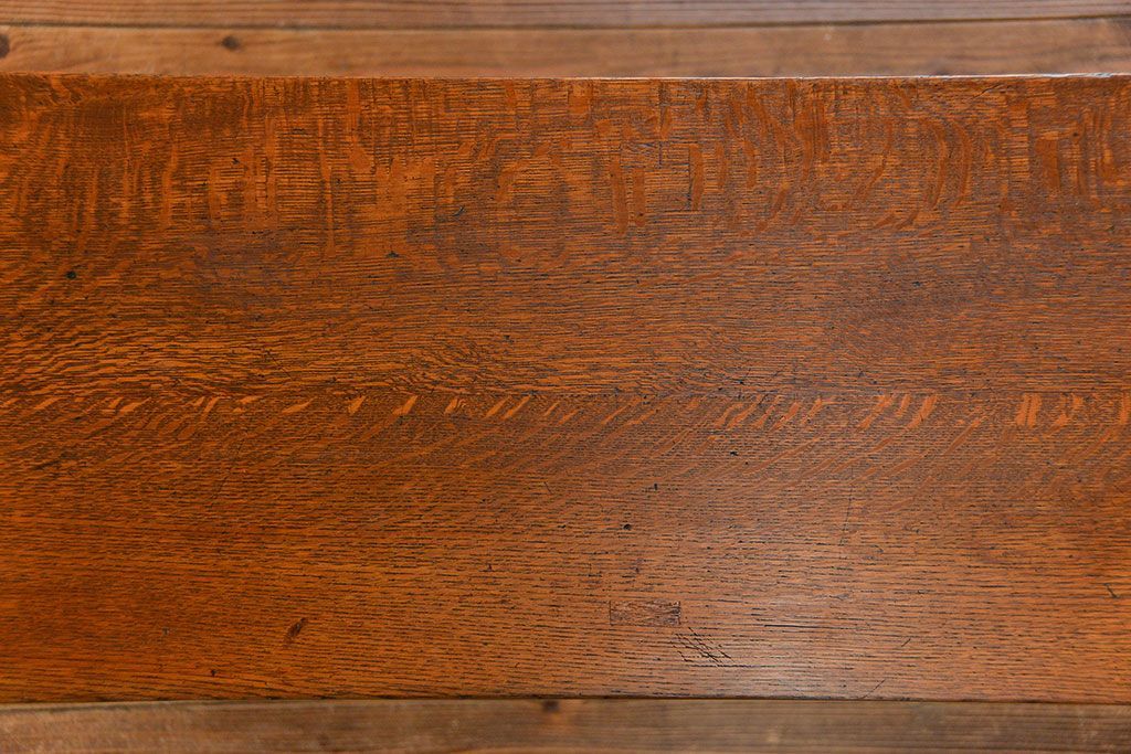 アンティーク家具　アンティークペイント仕上げ　横長サイドテーブル(2)　(机、在宅ワーク、在宅用デスク、作業台)