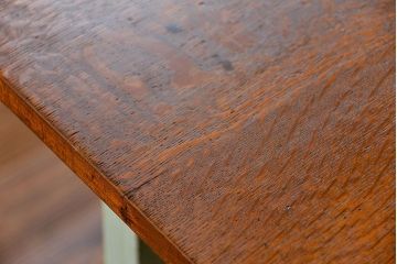 アンティーク家具　アンティークペイント仕上げ　横長サイドテーブル(2)　(机、在宅ワーク、在宅用デスク、作業台)