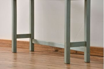 アンティーク家具　アンティークペイント仕上げ　横長サイドテーブル(2)　(机、在宅ワーク、在宅用デスク、作業台)