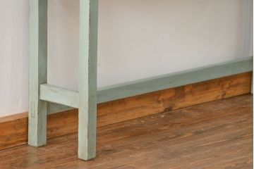 アンティーク家具　アンティークペイント仕上げ　横長サイドテーブル(2)　(机、在宅ワーク、在宅用デスク、作業台)