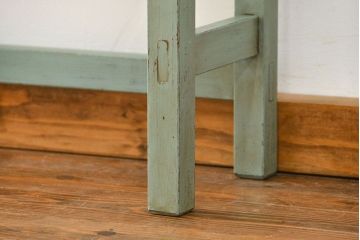 アンティーク家具　アンティークペイント仕上げ　横長サイドテーブル(2)　(机、在宅ワーク、在宅用デスク、作業台)