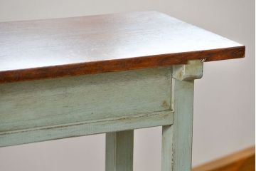 アンティーク家具　アンティークペイント仕上げ　横長サイドテーブル(2)　(机、在宅ワーク、在宅用デスク、作業台)