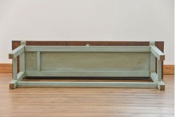 アンティーク家具　アンティークペイント仕上げ　横長サイドテーブル(2)　(机、在宅ワーク、在宅用デスク、作業台)