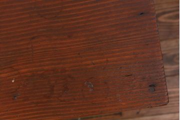 アンティーク家具　アンティーク モールガラス入りの小振りなサイドテーブル(2)　(収納棚)