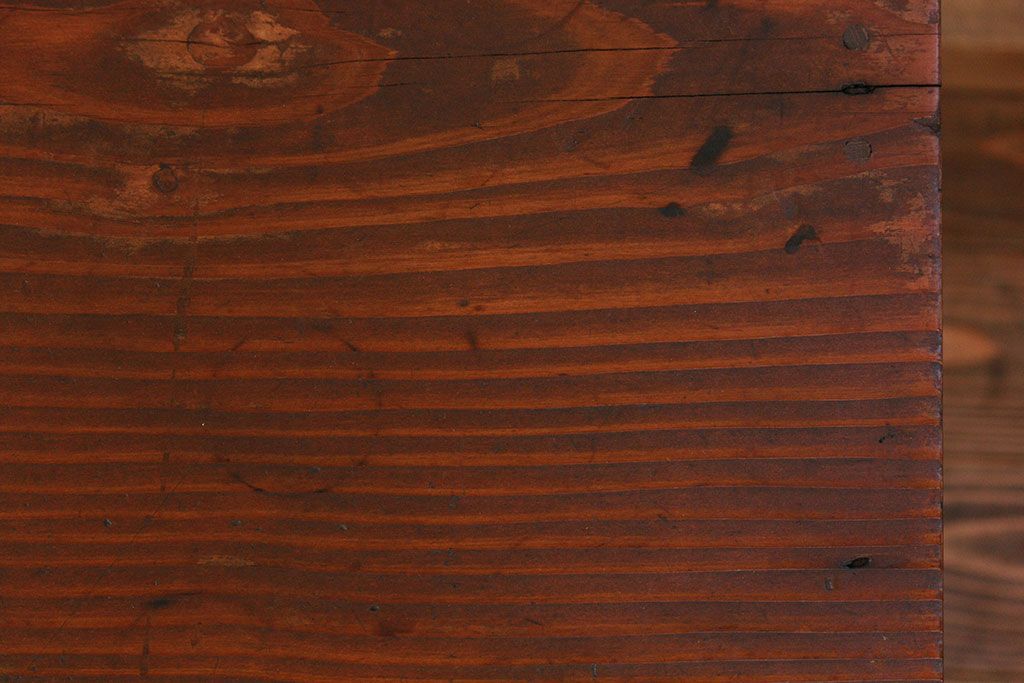 アンティーク家具　アンティーク モールガラス入りの小振りなサイドテーブル(2)　(収納棚)