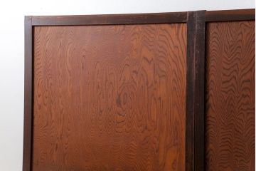 昭和レトロ ダイヤガラス入りのガラス帯戸　2枚セット(引き戸、ガラス戸)