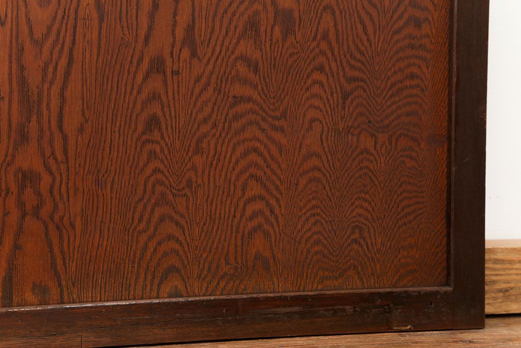 昭和レトロ ダイヤガラス入りのガラス帯戸　2枚セット(引き戸、ガラス戸)