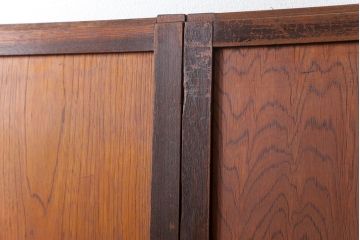 昭和レトロ ダイヤガラス入りのガラス帯戸　2枚セット(引き戸、ガラス戸)