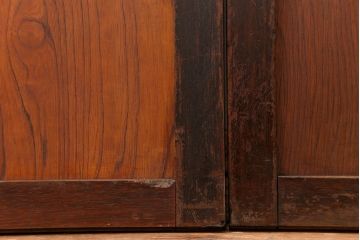 昭和レトロ ダイヤガラス入りのガラス帯戸　2枚セット(引き戸、ガラス戸)