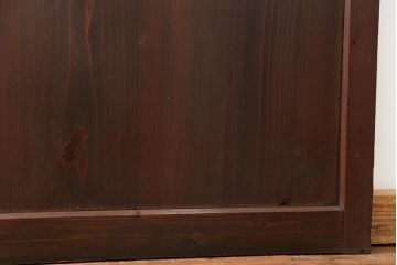 和製アンティーク ダイヤガラス入りのガラス帯戸2枚セット(引き戸・ガラス戸)