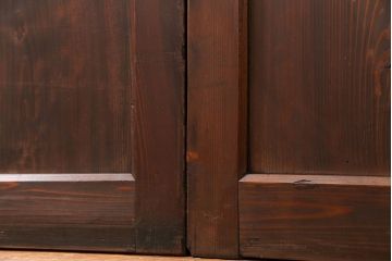 和製アンティーク ダイヤガラス入りのガラス帯戸2枚セット(引き戸・ガラス戸)