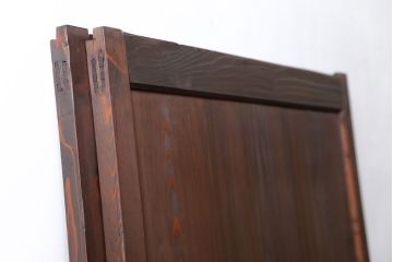 和製アンティーク ダイヤガラス入りのガラス帯戸2枚セット(引き戸・ガラス戸)