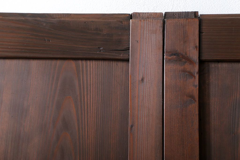 和製アンティーク ダイヤガラス入りのガラス帯戸2枚セット(引き戸・ガラス戸)