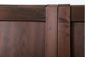 和製アンティーク ダイヤガラス入りのガラス帯戸2枚セット(引き戸・ガラス戸)