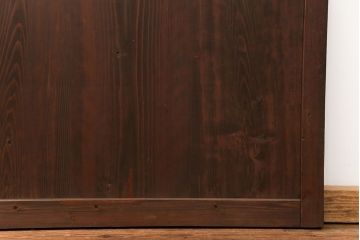 和製アンティーク ダイヤガラス入りのガラス帯戸2枚セット(引き戸・ガラス戸)