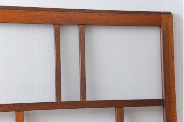 アンティーク モールガラス入りのレトロなガラス戸　2枚セット　(建具、引き戸)