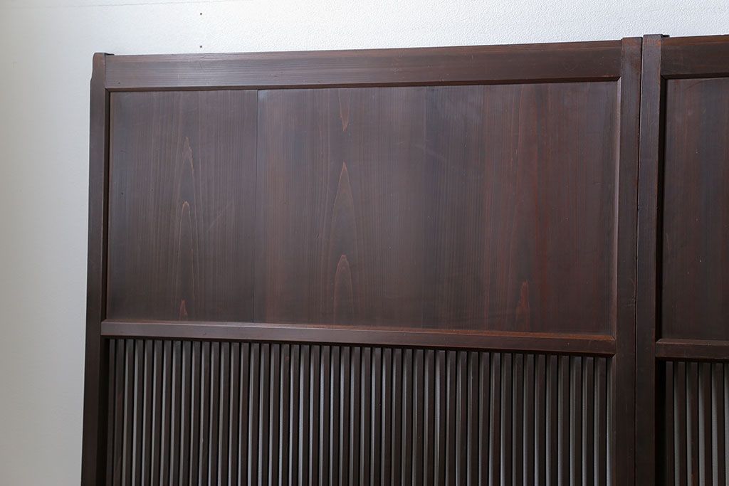 古民具・骨董 味わい深い繊細な格子帯戸　4枚セット(格子戸、引き戸)