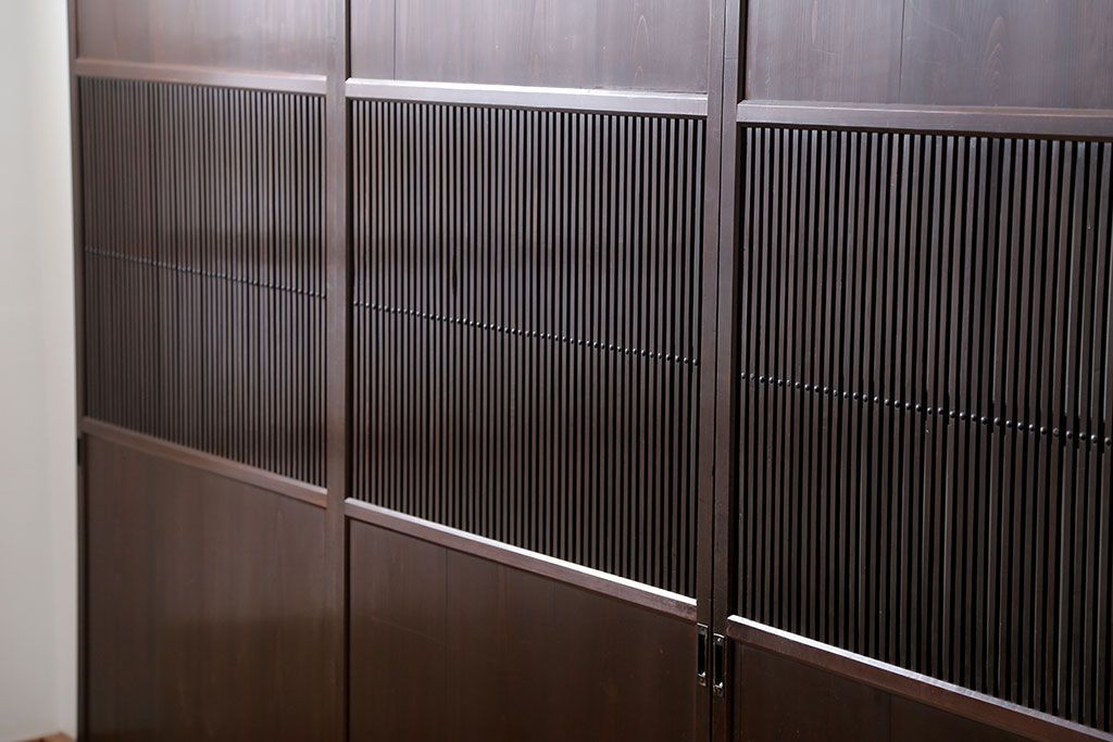 古民具・骨董 味わい深い繊細な格子帯戸　4枚セット(格子戸、引き戸)