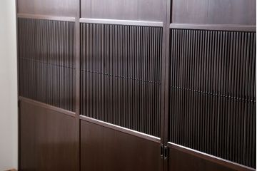 古民具・骨董 味わい深い繊細な格子帯戸　4枚セット(格子戸、引き戸)