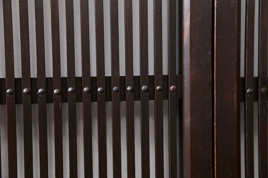 古民具・骨董 味わい深い繊細な格子帯戸　4枚セット(格子戸、引き戸)