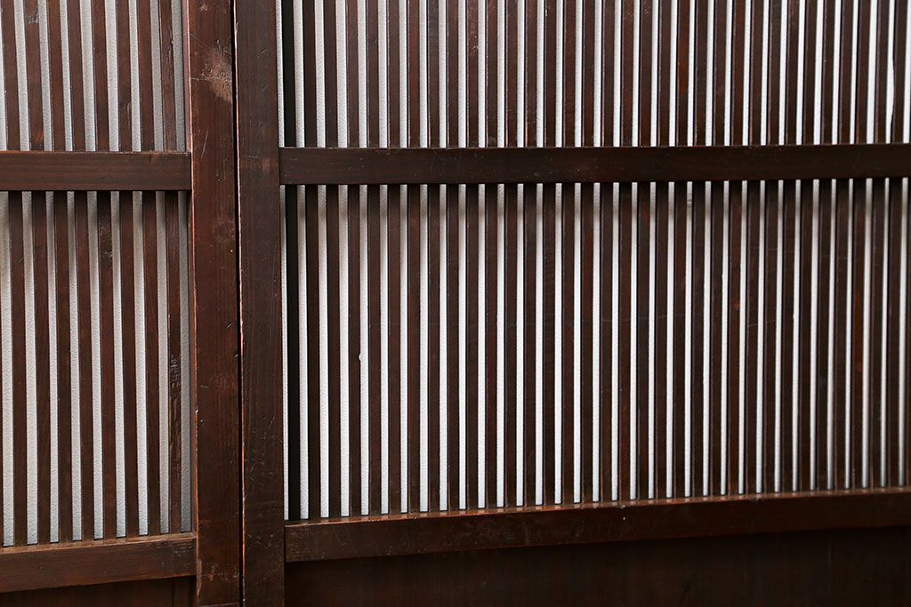 古民具・骨董 味わい深い繊細な格子帯戸　4枚セット(格子戸、引き戸)