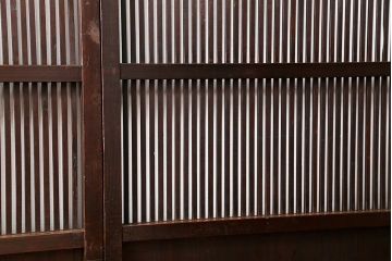 古民具・骨董 味わい深い繊細な格子帯戸　4枚セット(格子戸、引き戸)