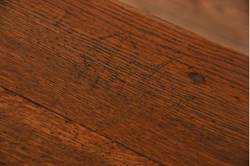 アンティーク家具　アンティークペイント　古い横長サイドテーブル(机、在宅ワーク、在宅用デスク、作業台)