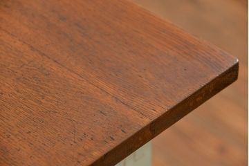 アンティーク家具　アンティークペイント　古い横長サイドテーブル(机、在宅ワーク、在宅用デスク、作業台)