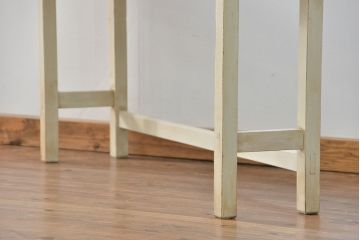 アンティーク家具　アンティークペイント　古い横長サイドテーブル(机、在宅ワーク、在宅用デスク、作業台)