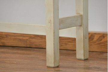 アンティーク家具　アンティークペイント　古い横長サイドテーブル(机、在宅ワーク、在宅用デスク、作業台)