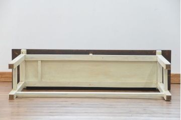 アンティーク家具　アンティークペイント　古い横長サイドテーブル(机、在宅ワーク、在宅用デスク、作業台)