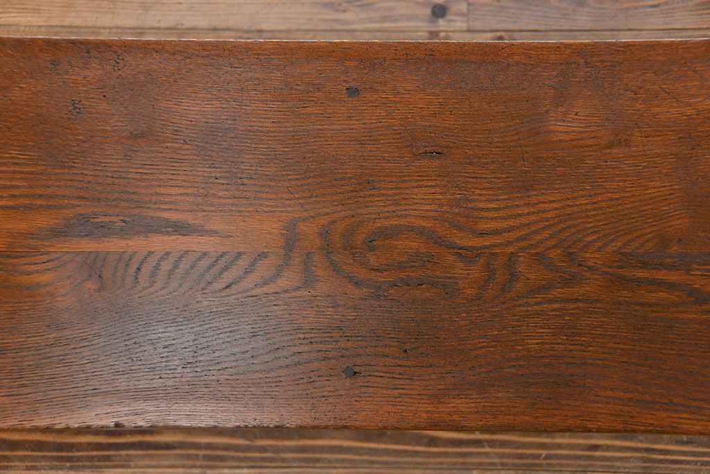 アンティーク家具　アンティークペイント仕上げ　横長サイドテーブル(4)　(机、在宅ワーク、在宅用デスク、作業台)