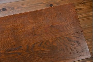 アンティーク家具　アンティークペイント仕上げ　横長サイドテーブル(4)　(机、在宅ワーク、在宅用デスク、作業台)