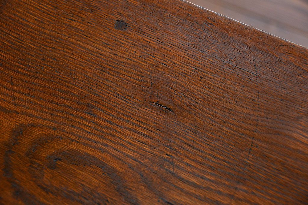 アンティーク家具　アンティークペイント仕上げ　横長サイドテーブル(4)　(机、在宅ワーク、在宅用デスク、作業台)