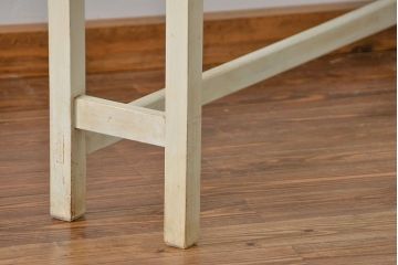 アンティーク家具　アンティークペイント仕上げ　横長サイドテーブル(4)　(机、在宅ワーク、在宅用デスク、作業台)